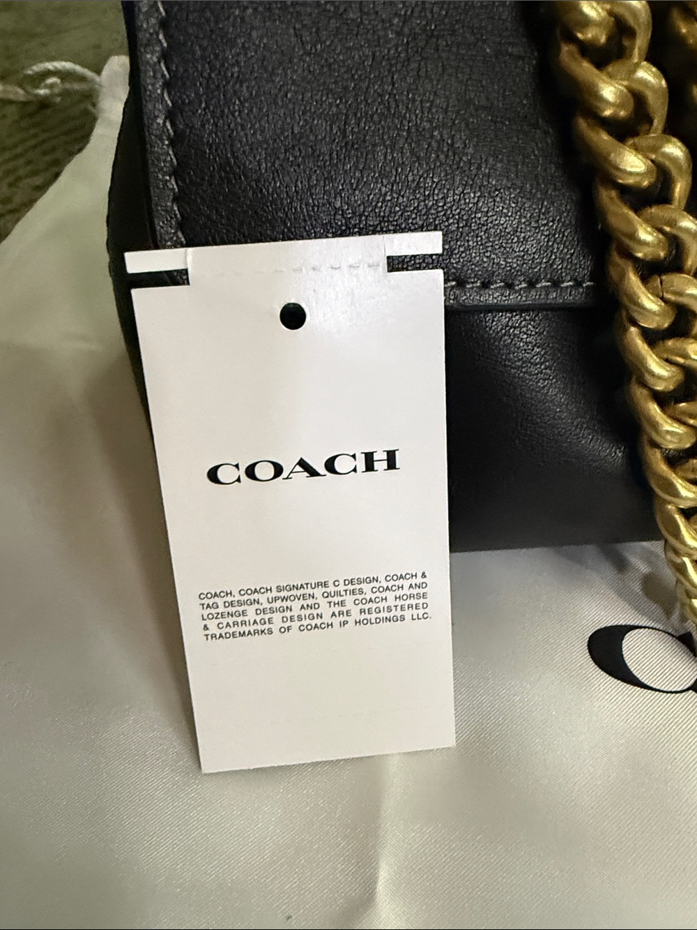 Coach Chain Chelsea 30 in Black - Picture 4 of 12